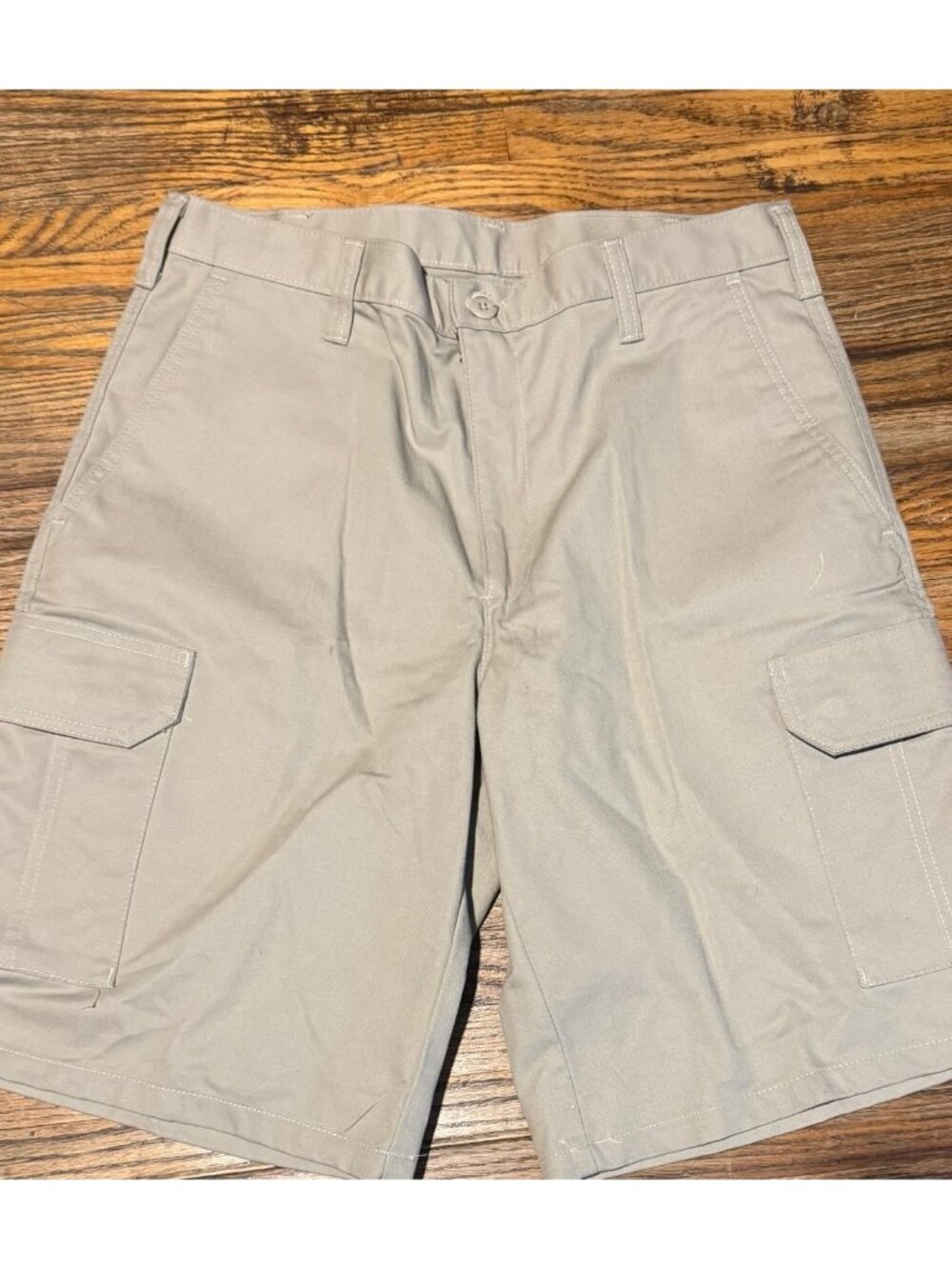 Cintas comfort flex work cargo tan shorts pockets Size 32
